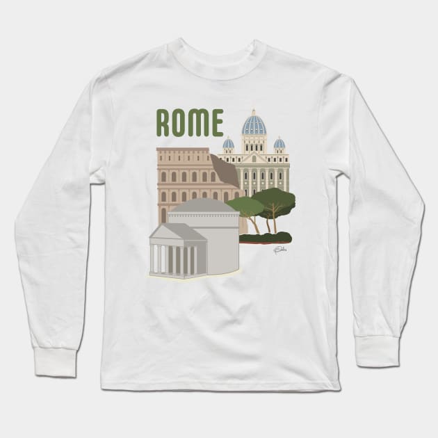 City of Rome Long Sleeve T-Shirt by PatrickScullin